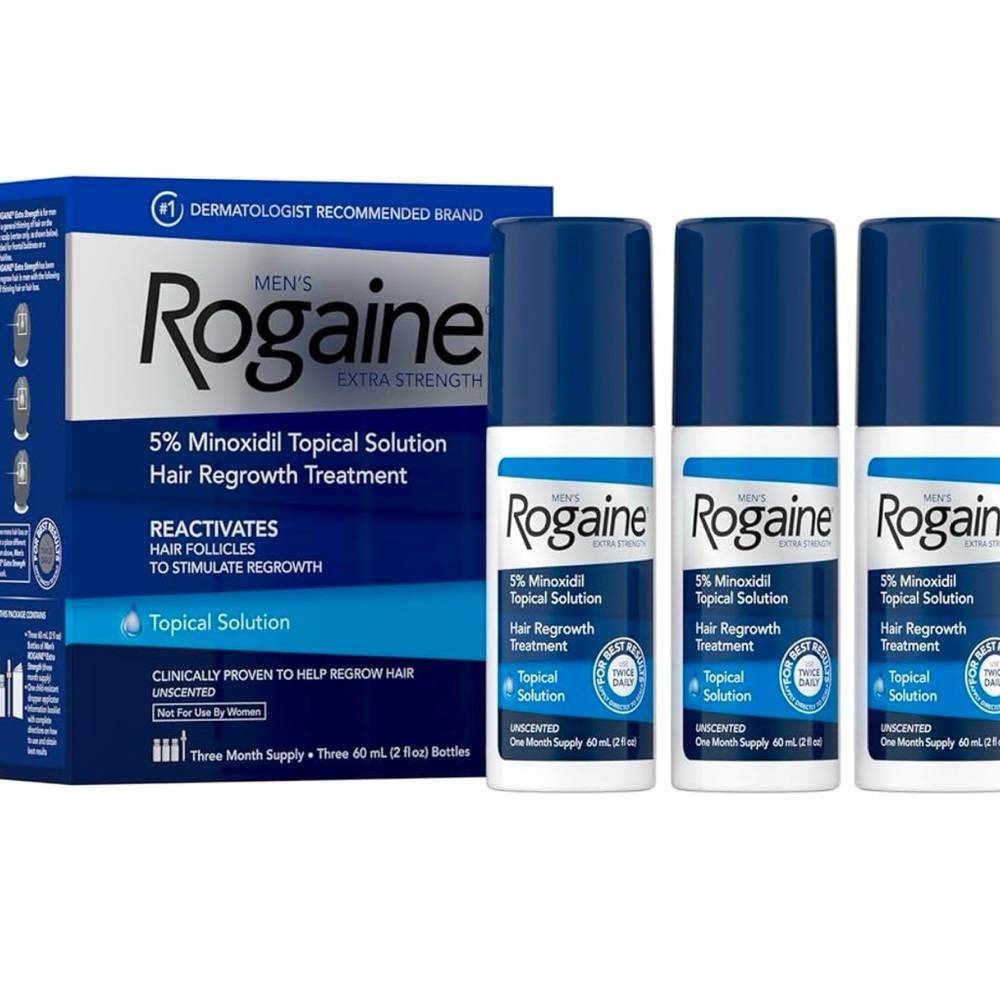 Men's Rogaine Extra Strength 3 Month Supply, 3 x 2 fl. oz